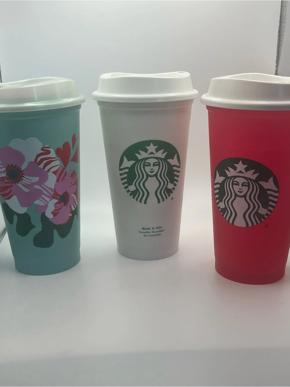 Lot of 3 Starbucks Reusable Tumblers